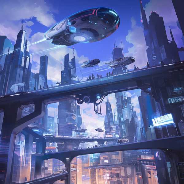 Fantasy Future Life City-Flying cars and 3D cities3