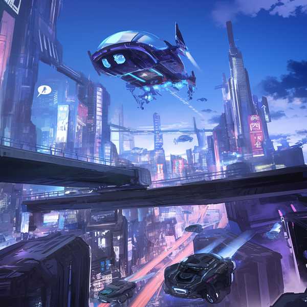 Fantasy Future Life City-Future flying cars and dream cities 4