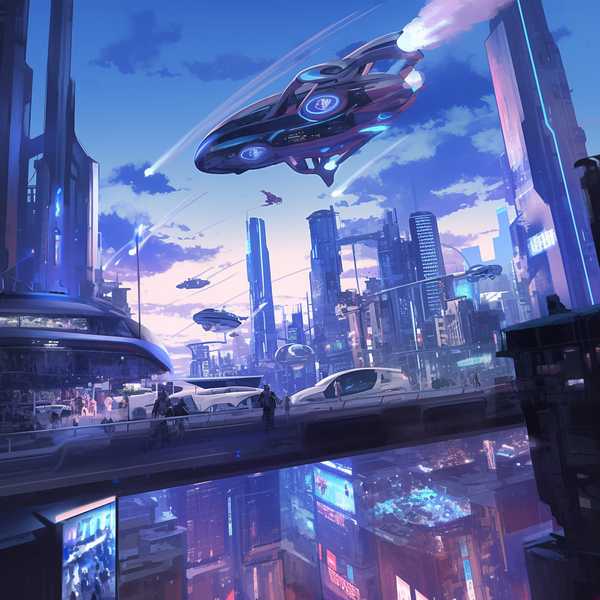 Fantasy Future Life City-Future flying cars and dream cities 3