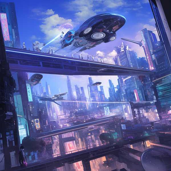 Fantasy Future Life City-Future flying cars and dream cities 2