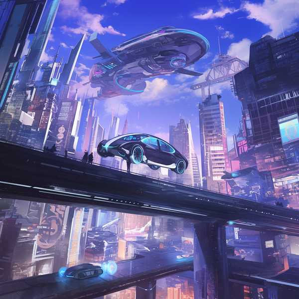 Fantasy Future Life City-Flying Cars and Micro Planes 2