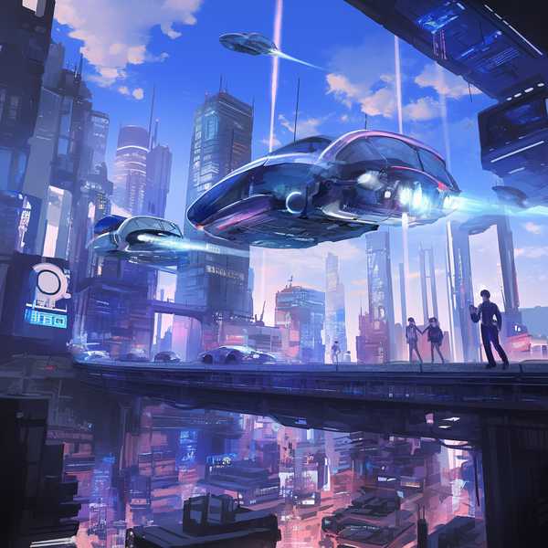 Fantasy Future Life City-Urban public aircraft 2