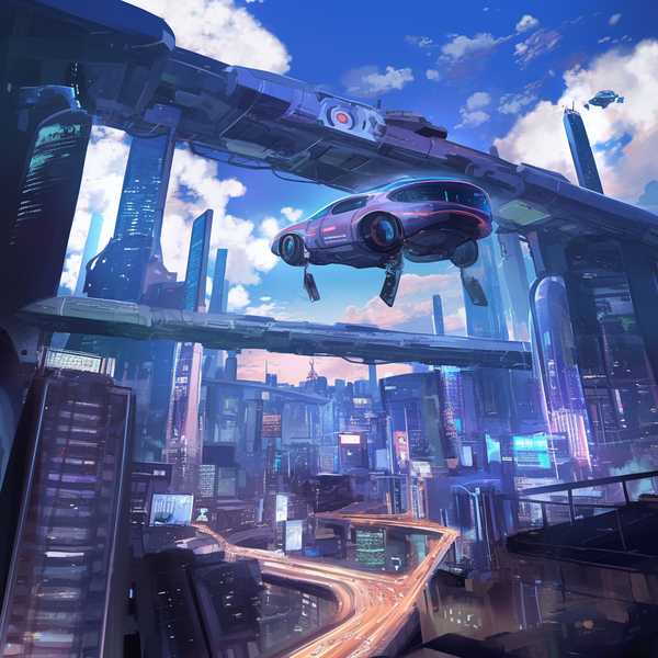 Imagining a Future Living City-Imagined flying cars 3