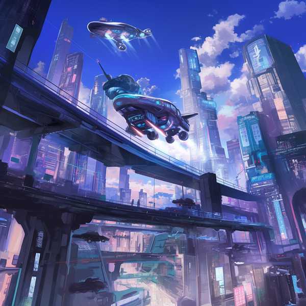 Imagining a Future Living City-Imagined flying cars 1